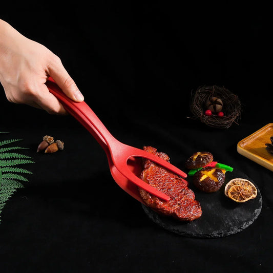 2 in 1 Beef Steak Frying Shovel Clip, 2-in-1 Food Clip, Eggs, Baked Bread, Fried Eggs, Flipped Shovel Kitchen Accessories